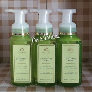 3x Bath Body Works EUCALYPTUS MINT Foaming Hand Soap Set